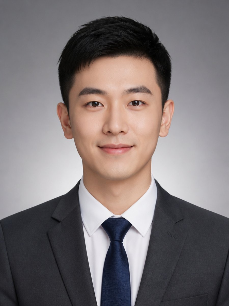 深灰西装男士求职照模板封面