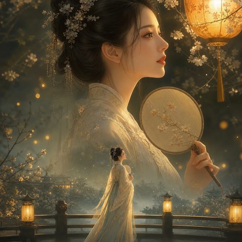 灯下花影模板封面