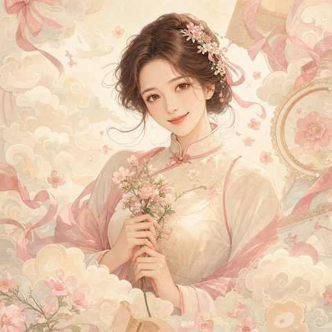 绢云花梦模板封面